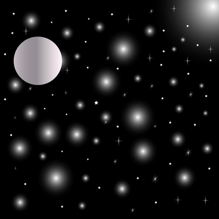 Abstract bright falling star - Shooting star with twinkling star trail on dark abstract background - Meteoroidのイラスト素材