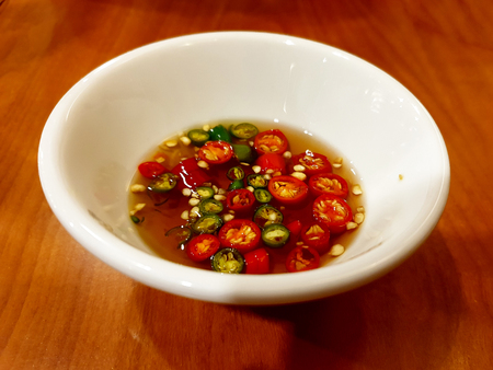 Chilli fish soy sauceの写真素材
