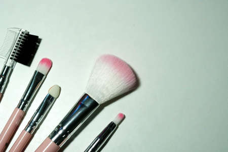 Brush hair soft smooth for makeup is more beautiful.の写真素材