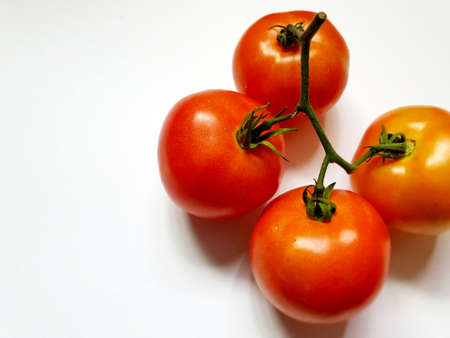 Fresh tomato on white background.の写真素材