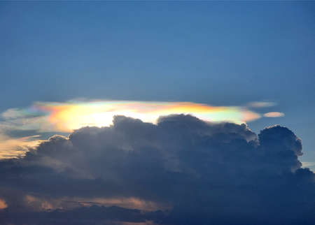 Beautiful light of the sun and cloud in the blue sky backgrounds