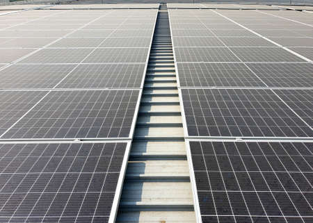 Solar Rooftop after installation on the factory roof.