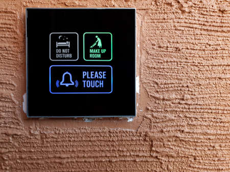 Doorbell switch with an indicator of a hotel room (DO NOT DISTURB/MAKE UP ROOM): Indicator shown...
