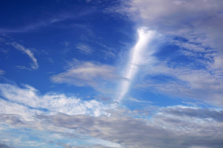 Beautiful Clouds in the blue sky backgroundsの写真素材