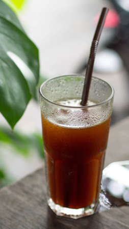 Cold Americano On The Tableの写真素材