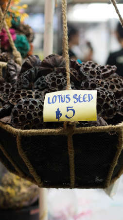 Dried lotus seeds for sellの写真素材