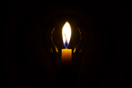 Candle and Lampの写真素材