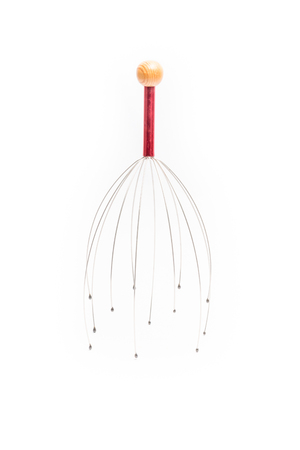 Equipment for relaxing head massage isolated on a white backgroundの写真素材