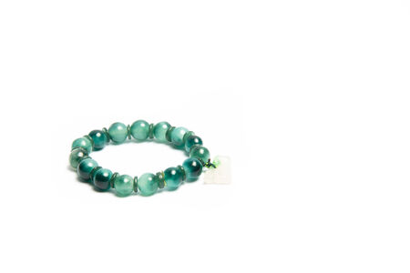 jade bracelet isolated on a white backgroundの写真素材