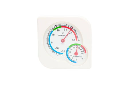hygrometer, thermometer all in one isolated on a white background