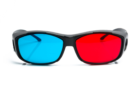 3D glasses Isolated on white background.の写真素材