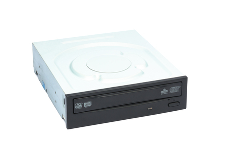 internal dvd multi disk drive isolated on white backgroundの写真素材