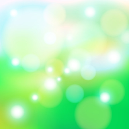 green bokeh abstract light background. Vector illustrationのイラスト素材