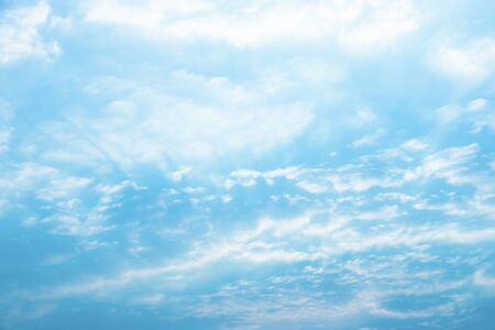 beautiful clouds in the blue skyの写真素材
