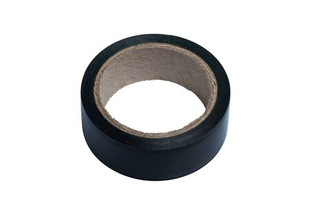 duct tape for electric wire, isolated, on white background, with clipping pathの写真素材