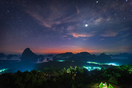 milkyway "SAMED NANG CHEE" Phang-Nga , Thailand.の写真素材
