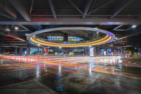 Pathum Wan Junction - Pathumwan Intersection Skywalk, Bangkok, Thailandの写真素材