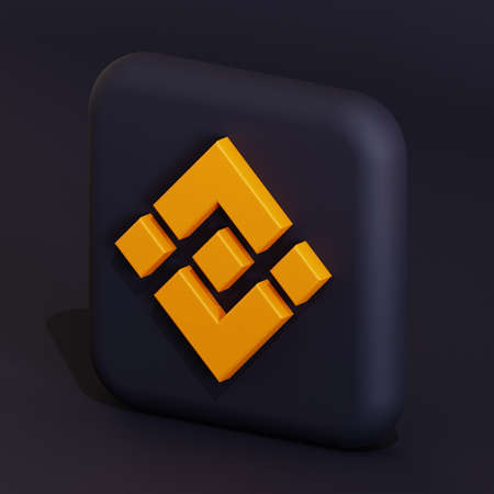 Binance cryptocurrency symbol logo 3d illustration