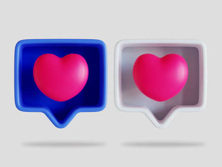 Valentine message 3d render illustration isolatedの写真素材