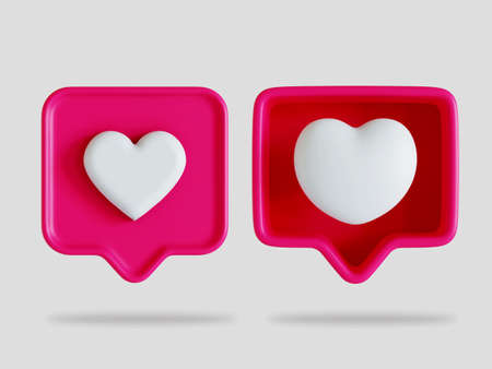 Valentine message 3d render illustration isolatedの写真素材