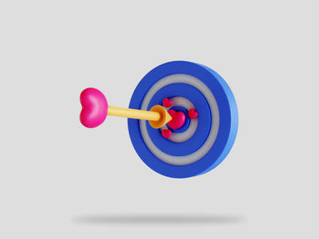 Valentine message 3d render illustration isolatedの写真素材