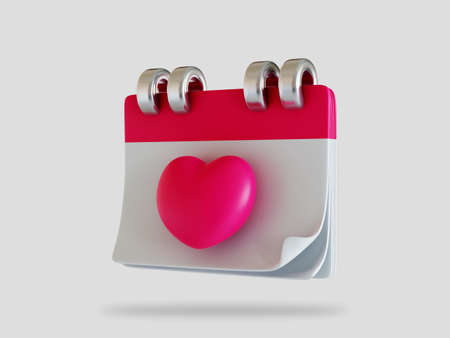 Valentine message 3d render illustration isolatedの写真素材