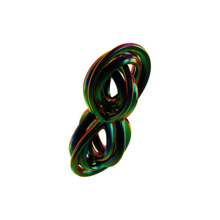 Symbol of infinity, computer generated abstract background, 3D renderingの写真素材