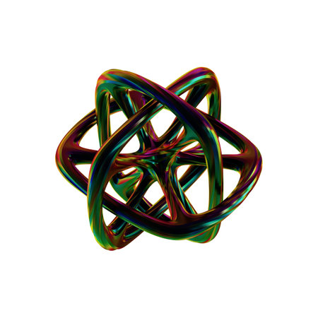 3d rendering of abstract fractal shape. Computer generated graphics.の写真素材