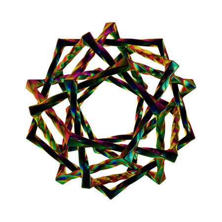 Abstract fractal shape on a white background. Computer generated graphics.の写真素材