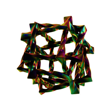 Abstract fractal background. Computer generated graphics. Colorful 3D rendering.の写真素材