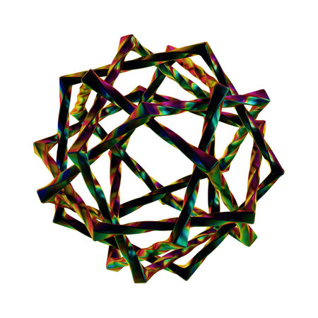 Abstract 3d rendering of chaotic multicolor fractal composition.の写真素材