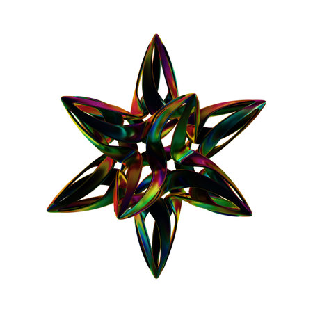 3d rendering of abstract colorful fractal. Computer generated graphics.の写真素材