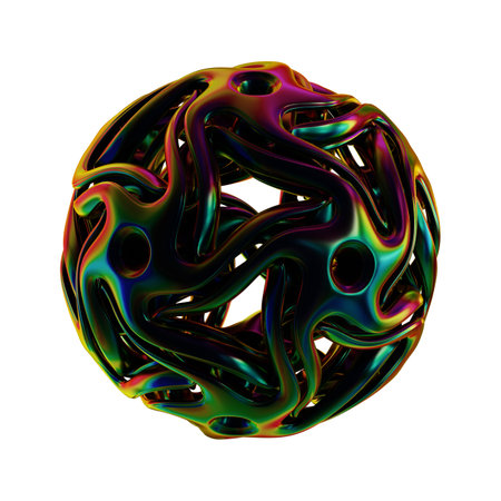 3d rendering of abstract fractal shape. Computer generated graphics.の写真素材