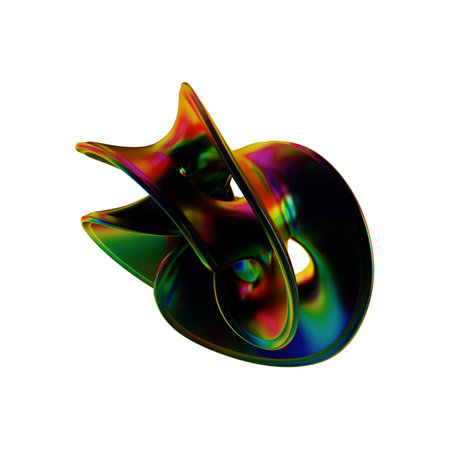 3d render, abstract geometric shape, computer-generated image.の写真素材