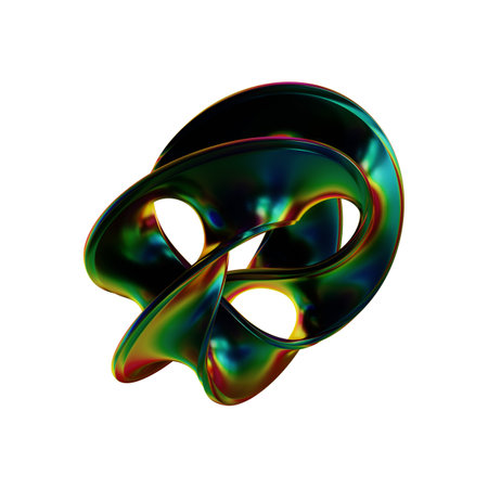 3d rendering of abstract fractal shape. Computer generated graphics.の写真素材