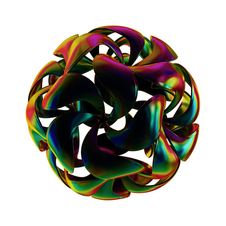 3d rendering of abstract fractal shape. Computer generated graphics.の写真素材