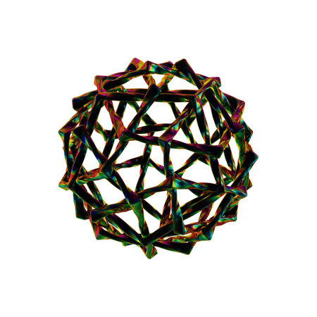 abstract multicolored ball on a white background. 3d renderingの写真素材