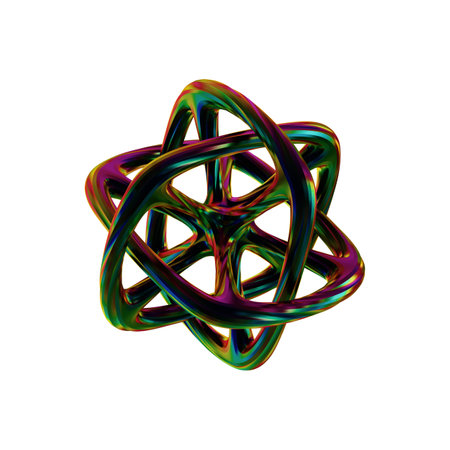 3d rendering of abstract fractal shape. Computer generated graphics.の写真素材