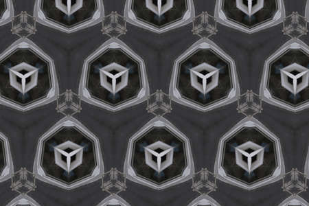 The patterns on a dark background.