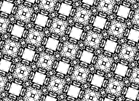 Ornament with elements of black and white colors. W