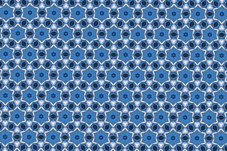 Ornament with blue patterns. Sの写真素材