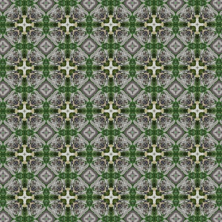 Green and gray patterns. 