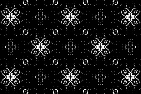 Black and white ornament.