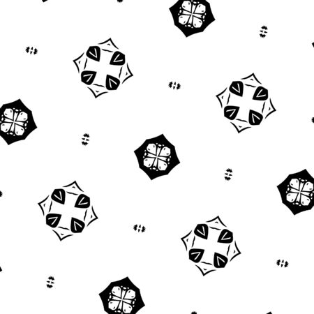 Ornament with elements of black and white colors. Lの写真素材