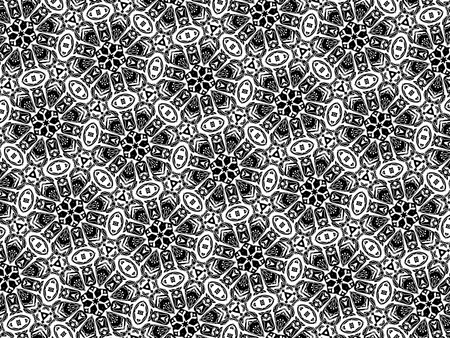 Black and white ornament.