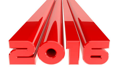 Happy new year 2016 design on white backgroundの写真素材