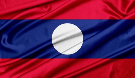 Laos flagの写真素材