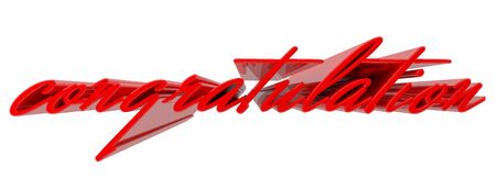 Congratulations lettering on white background