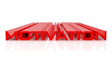 3D MOTIVATION word on white background 3d renderingの写真素材