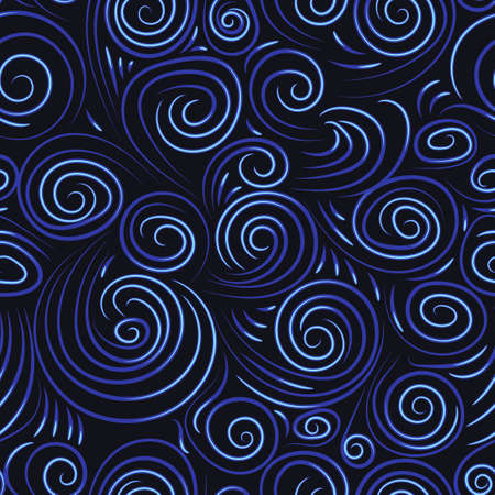 Abstract waves background. Seamless pattern with bright swirls.のイラスト素材